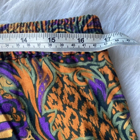 Vintage Stacey Michaels Made in USA 100% Rayon Skirt Elastic Back Waist Sz XL - Picture 7 of 8